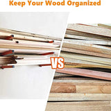 WALMANN Lumber Storage Rack for Garage, Wall Mount Heavy Duty Lumber Rack, Overhead Wood Storage Rack for Woodworking Shop(2 Pairs) WALMANN