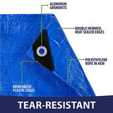 Rugged Rhino All Weather 100% Waterproof Heavy Duty Tarp, 2 Pack, 5 Mil UV Temperature Resistant Tarps, High Durability Multipurpose Cover, for Home Rugged Rhino