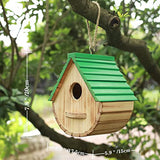 STARSWR Bird House,Outdoor Birdhouse, Natural Wooden Bird Houses for Outside Clearance Bluebird Finch Cardinals Hanging Bird Box Garden Viewing STARSWR
