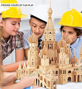 Puzzled 3D Puzzle St. Petersburg Church Wood Craft Construction Model Kit, Educational DIY Wooden Toy Assemble Model Unfinished Crafting Hobby Puzzle Puzzled