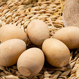 Kisangel 10pcs Unfinished Wood Eggs Smooth Flat Bottom Wooden Easter Craft Eggs for Easter Display Smooth Ready to Paint and Decorate L Kisangel