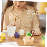 FUNOMOCYA 1 Set DIY Flower Pot DIY Graffiti Flower Pots Unfinished Flower Pot Outside Toys Colorful Flower Pots Kid Toy Kids Painting Flower Pot FUNOMOCYA
