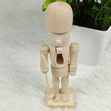 RCFINE Christmas Wood Nutcracker Soldier Figures 8in DIY Unfinished Blank Nutcracker Ornament for Christmas Decoration RCFINE