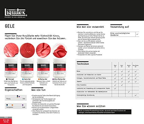 Liquitex Professional Matte Gel Medium, 237ml (8-oz) Liquitex