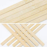 50 Pcs Natural Bamboo Thin Wood Strips 15.5 Inches Long Craft Popsicle Balsa Sticks DIY Bamboo Plank for House Aircraft Ship Boat School Projects Yarrkc