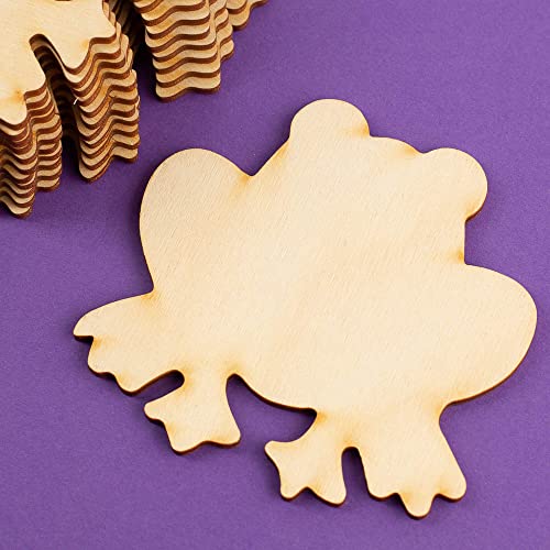Pack of 24 Unfinished Wood Frog Cutouts by Factory Direct Craft - Blank Wooden Toad Shapes Like The Frogs The Princess Kissed for Wedding and Factory Direct Craft