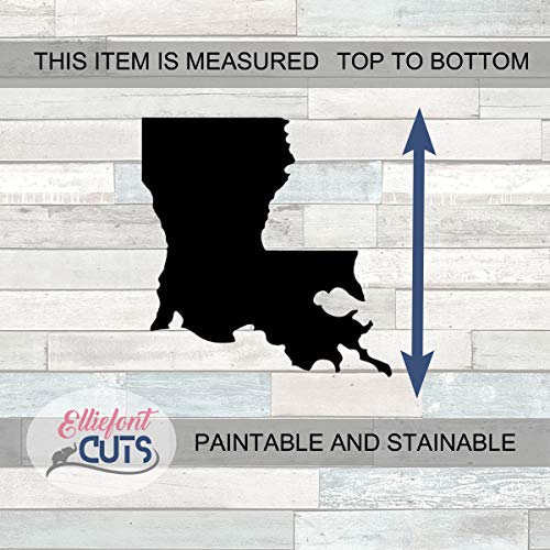 Louisiana Wood Cutouts for crafts, Laser Cut Wood Shapes 5mm thick Baltic Birch Wood, Multiple Sizes Available Elliefont Styles