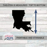 Louisiana Wood Cutouts for crafts, Laser Cut Wood Shapes 5mm thick Baltic Birch Wood, Multiple Sizes Available Elliefont Styles