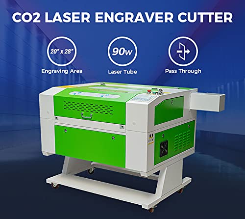 POVOKICI RECI 90W 20" x 28" CO2 Laser Engraver and Cutter, with Electric Lift Bed, Industrial Water Chiller and Rotary US Stock POVOKICI