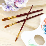 Royal & Langnickel RSET-9140 Zip N' Close Gold Taklon Filbert Comb 3-Piece Brush Set Royal & Langnickel