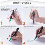 White & Black Paint Pens Paint Markers - Permanent Acrylic Markers 2 Pack, Water Based, Quick Dry, Waterproof Paint Marker Pen for Rock, Wood, Overseas