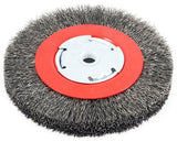 Forney 72750 Wire Bench Wheel Brush, Narrow Face Coarse Crimped with 1/2-Inch and 5/8-Inch Arbor, 6-Inch-by-.014-Inch Forney