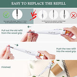 VIPbuy 2 Count 100% Handmade Wood Carved Gel Ink Pens -Novelty Refillable Writing Pens Office School Supplies Birthday Christmas Gift, Unicorn VIPbuy