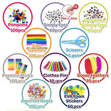 Olly Kids Arts and Crafts Supplies Set- 1000+ Pieces Giftable Craft Box for Kids: DIY Craft Supplies for Toddlers, School Project, and Homeschool Olly Kids