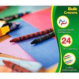 Trail maker Wholesale Bright Wax Coloring Crayons in Bulk 24 Pack, 5 Per Box in Assorted Bundle Art Sets (24 Pack) Trail maker