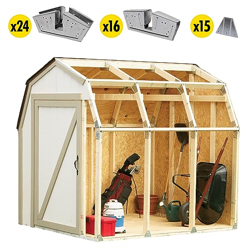 2 X 4 BASICS 90190MI 90190 Custom Barn, 2x4, 2x4basics Shed Kit with Peak Roof Hopkins Towing Solutions
