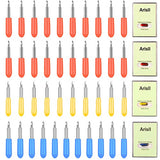 Blades for Cricut Explore 3/Air 2/Air/Maker 3/Maker, 40 Pack Replacement for Cutting Machine (20 Standard Fine Point,10 Shalow,10 Deep Cut Blades) Arisll