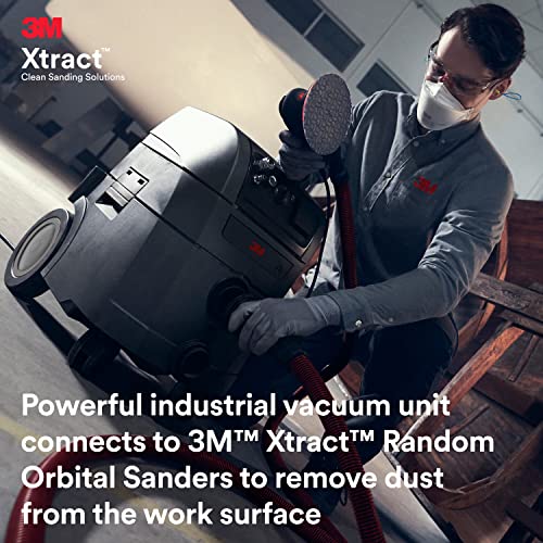 3M Xtract Portable Dust Extractor, 64256, 9 Gallon/35 Liter, Industrial Vacuum with Automatic Filter Clean Without Flow Stoppage, HEPA Filter, - WoodArtSupply