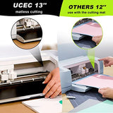 UCEC Black Removable Vinyl for Cricut Maker 3 Cricut Explore 3, Matless Cutting 13'' × 15 ft Matte Black Adhesive Vinyl Roll for Stickers Decals DIY UCEC