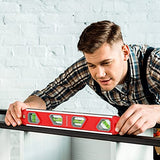 WORKPRO 12 Inch Torpedo Level, Magnetic Small Leveler Tool, Plumbing Level with Pitch Vial, Aluminum Reinforced, 4 Bubbles, V-Groove for Conduit WORKPRO