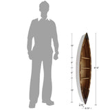 Morning View 47 Inch Wood Boat Shelf Decor Nautical Wall Hanging Boat Ornament Beach Theme Room Wall Home Decor Morning View