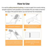 Eutuxia Woodworking Japanese Curved Block Handle Plane 7.25” Manual Planer, Traditional Hand Planer, Specialty Woodwork Handheld Planer Carpenting Eutuxia