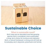 ECR4Kids Play Kitchen Stove, Wooden Playset, Natural ECR4Kids