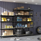 PrimeZone 47" W x 23.6" D x 71" H Large Heavy Duty Storage Shelves - 5 Tier Adjustable Garage Storage Shelving, Metal Storage Utility Rack Shelf Unit PrimeZone