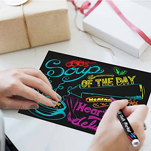 Shuttle Art Chalk Markers, 15 Vibrant Colors Liquid Chalk Markers Pens for Chalkboards, Windows, Glass, Cars, Water-Based, Erasable, Reversible 3mm