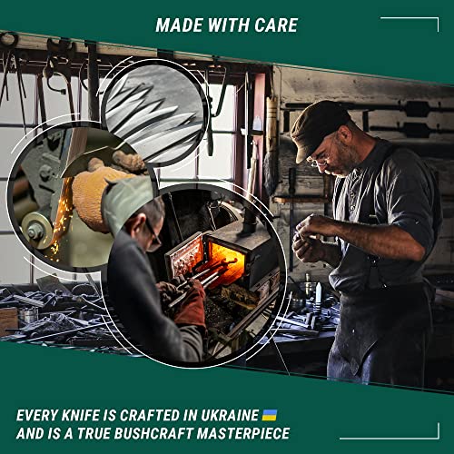 BeaverCraft Bushcraft Knife for Men Camping Knife Survival Fixed Blade Knife with Sheath Full Tang Knife Carbon Steel Camp Knife Tactical Bush Knife BeaverCraft