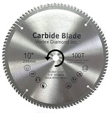 VORTEX DIAMOND VAB 10 Inch 100 Teeth TCT Non-Ferrous Metal Circular Saw Blade with 5/8" Arbor (10 Inch 100 Teeth) VORTEX DIAMOND