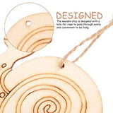 EXCEART Unfinished Wooden Snail Cutouts: 50 Sets Blank Wood Sail Shaped Pieces Insect Animal Life Model with Hemp Ropes for Home Decor Ornament DIY EXCEART