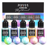Pixiss Iridescent Color Changing Alcohol Ink Set - 5 Shades of Alcohol Ink for Epoxy Resin Supplies, Yupo Paper, Tumblers, Coasters - Resin Colorant Pixiss