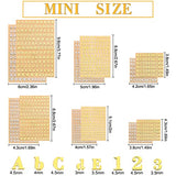 MIKIMIQI 12 Pcs Letter Resin Stickers Mini Alphabet Number Stickers for Resin Supplies, Alloy Self Adhesive Letters Stickers for Epoxy Resin Casting MIKIMIQI