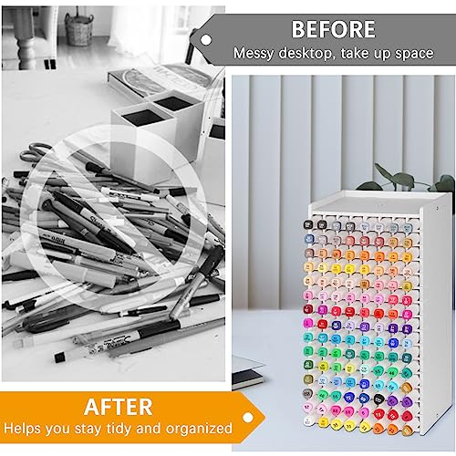 Art Marker Pen Organizer Case 120 Slots Large Capacity with Handy Wrap