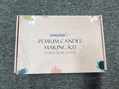 UnityStar Candle Making Kit, 120 PCS Christmas Candle Making Supplies Kits  for Adults with 6 Packge 8oz Soy Wax, Large Candle Make Pouring Pot, Candle