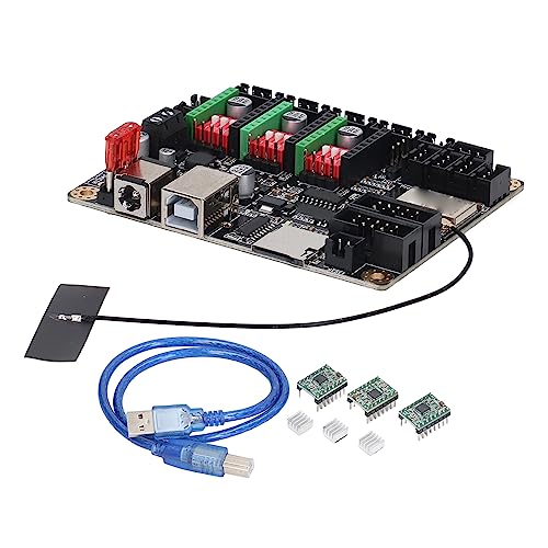 Engraver Mainboard 32 Bit Main Board with A4988 Step Motor for Makerbase MKS DLC32 V2.1 12‑24VDC for Engraving Hyuduo