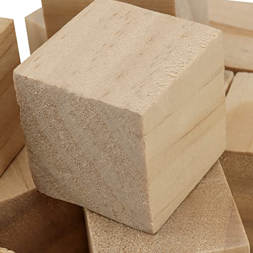 KEILEOHO 10 PCS 2.5 Inch Wooden Blocks, Unfinished Wooden Cubes, Solid Blank Square Blocks for Crafts, Painting, Puzzle Making, Decorating, DIY - WoodArtSupply