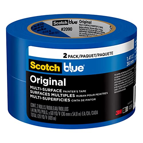 Scotch Painter's Tape Original Multi-Surface Painter's Tape, Blue, Paint Tape Protects Surfaces and Removes Easily, Multi-Surface Painting Tape for Scotch Painter's Tape