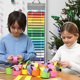 Hanging Vinyl Organizer, Double-Sided, ZENXUS 25 Compartments Roll Storage, Backside 10 Pockets for 12x12 Vinyl Sheet, Cardstock, Scrapbook Paper, ZENXUS