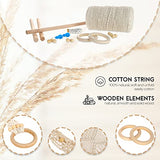 MIGO Creates Macrame Kits for Adults Beginners: DIY Macrame Kit with 220 Yards Macrame Cord and 58pcs Macrame Supplies. E-Book Tutorial for 5 Macrame MIGO Creates