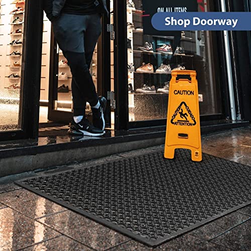 jxgzyy 83x35 Commercial Anti-Fatigue Drainage Rubber Matting Non-Slip Rubber Drainage Mat Commercial Kitchen Floor Mat Rubber Mat with Holes for Wet