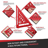 Rafter Square 7 Inch and Framing Square 12 Inch Carpenter Square Set, Square Tool Woodworking Square, Aluminum Rafter Square for Woodworking LARMEIL