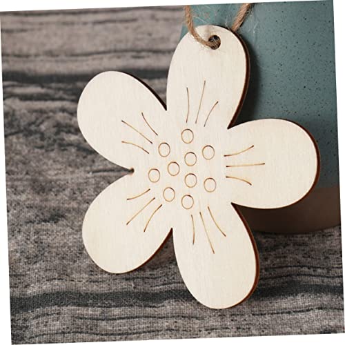 Gogogmee 10 Sets Easter Ornaments Sunflower Wood Cutout Easter Unfinished Wreath Easter Hanging Ornament Rabbit Decorations for The Home Easter Gogogmee
