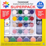 Delta Creative Basic Super Pack Paint Set, (24 Colors) Delta Creative