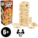 Jenga Classic Game with Genuine Hardwood Blocks, Stacking Tower Game for 1 or More Players, Kids Ages 6 and Up Jenga