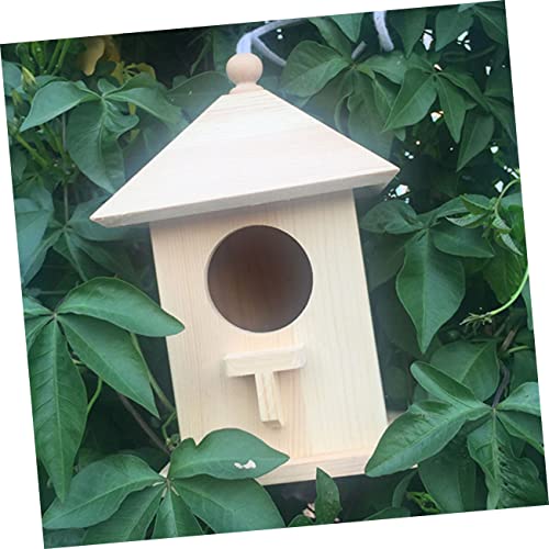 Yardwe 1pc Bird Houses for Outside DIY Kits Bird House Craft Mini Bird Hanging Birdhouse Crafts Kit Wooden Garden Decoration Bird House for Outside