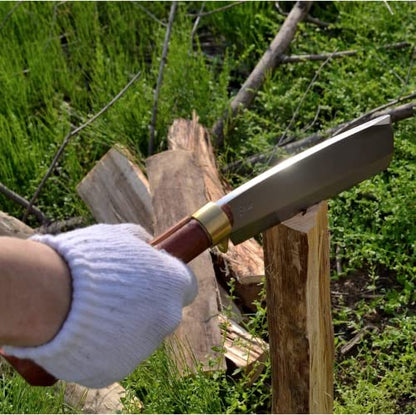 KAKURI Japanese NATA Tool Knife 6.5" Made in Japan, Bushcraft Hatchet Axe with Sheath for Camping, Outdoor, Campfire, Gardening