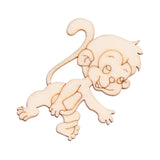 SEWACC 40 Pcs Unfinished Wood Monkey Cutout Shapes Wood Cutouts for DIY Crafts Wood Letters Crafts Dining Table Decor Desk Topper Unfinished Wooden SEWACC