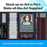 Art-n-Fly 5.5 x 8.5 in Watercolor Sketchpad Mini Book - 2 Pack x 35 Sheets Each- Spiral Bound and Microperforated - 300gsm / 140lb 8.5x5.5' Art-n-Fly